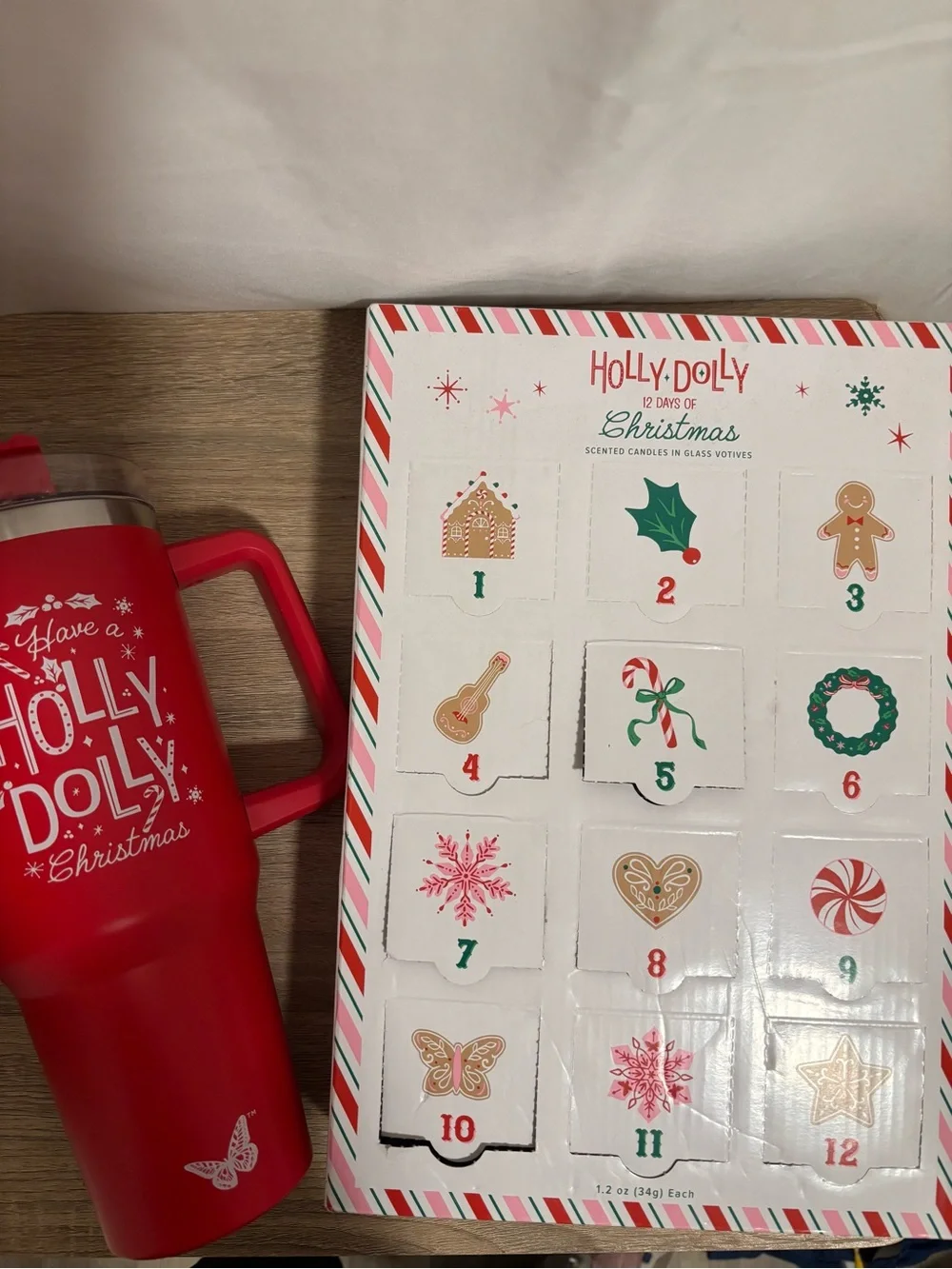 Dolly Christmas 40 oz Tumbler and Candle gift set